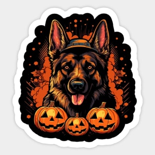 German Shepherd Halloween Sticker